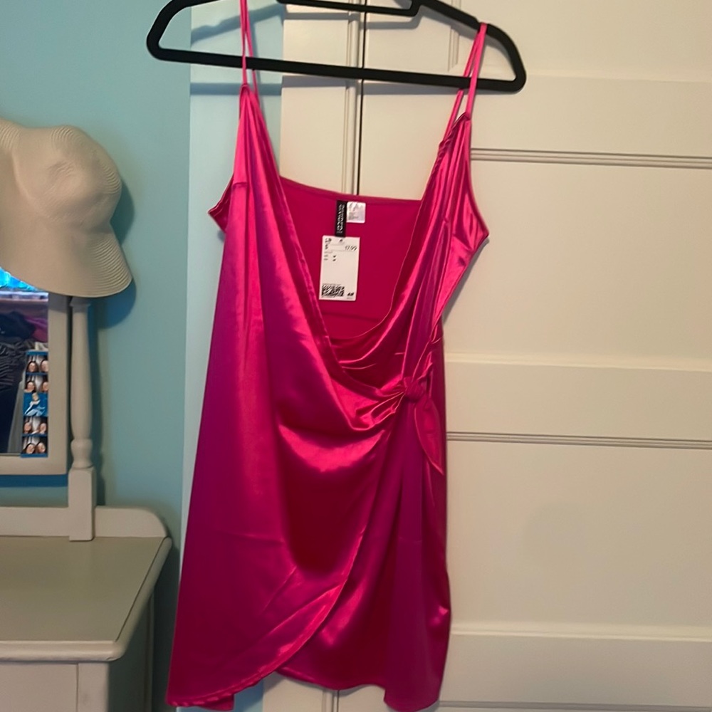 Hot Pink Spaghetti Strap Dress